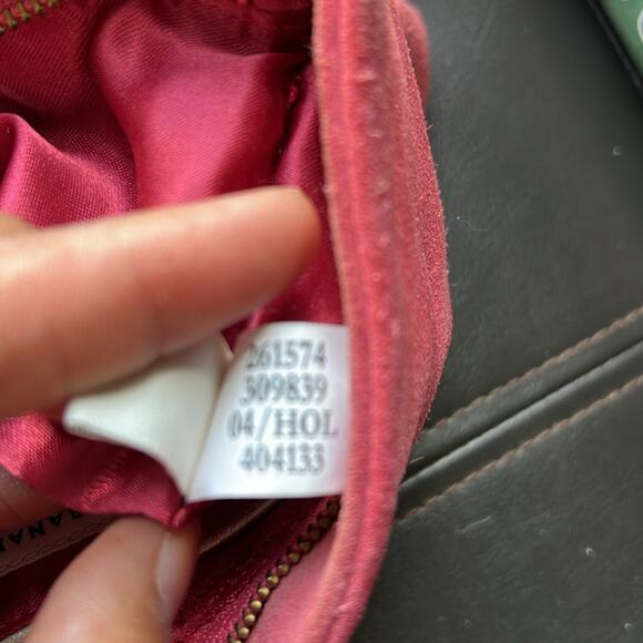 Banana Republic | Pink Rosette Suede Leather Clutch Handbag Purse Vintage Retro - Picture 10 of 10